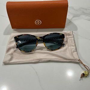 Womens Tortoise Tory Burch Sunglasses with case